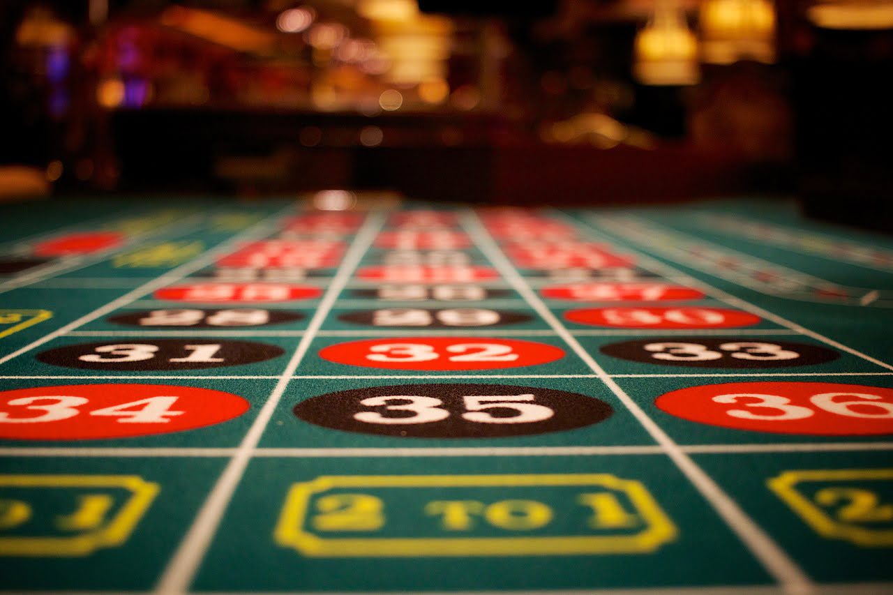 A close up of the numbers on a roulette table